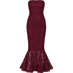 FLOWER MESH FLOUNCE DRESS