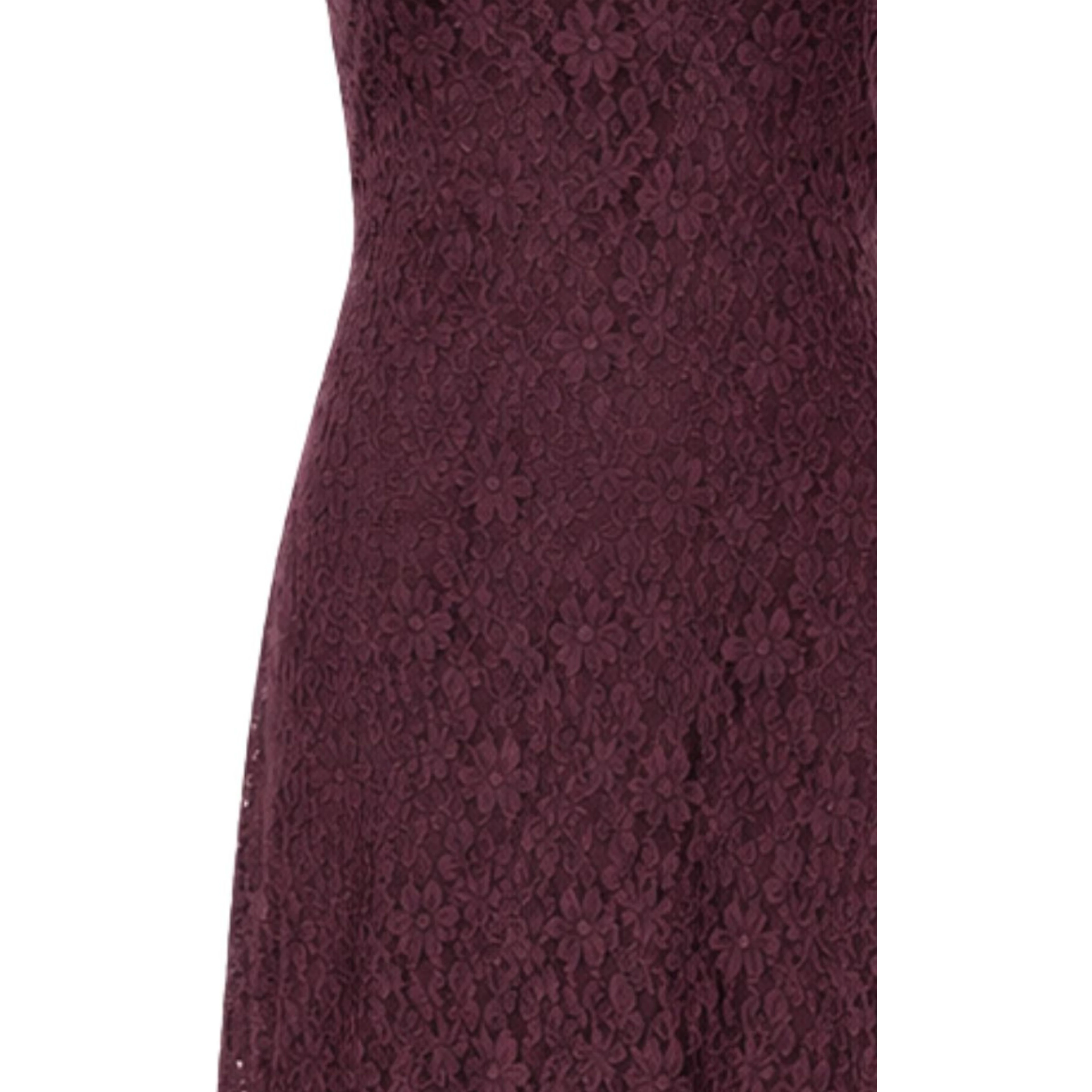 LACE MAXI FLARED DRESS