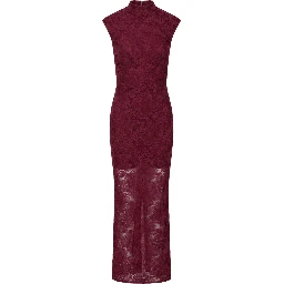 FLOWER MESH MAXI DRESS