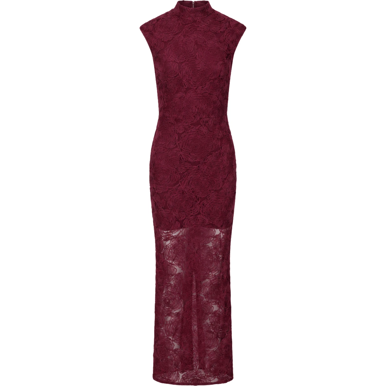 FLOWER MESH MAXI DRESS