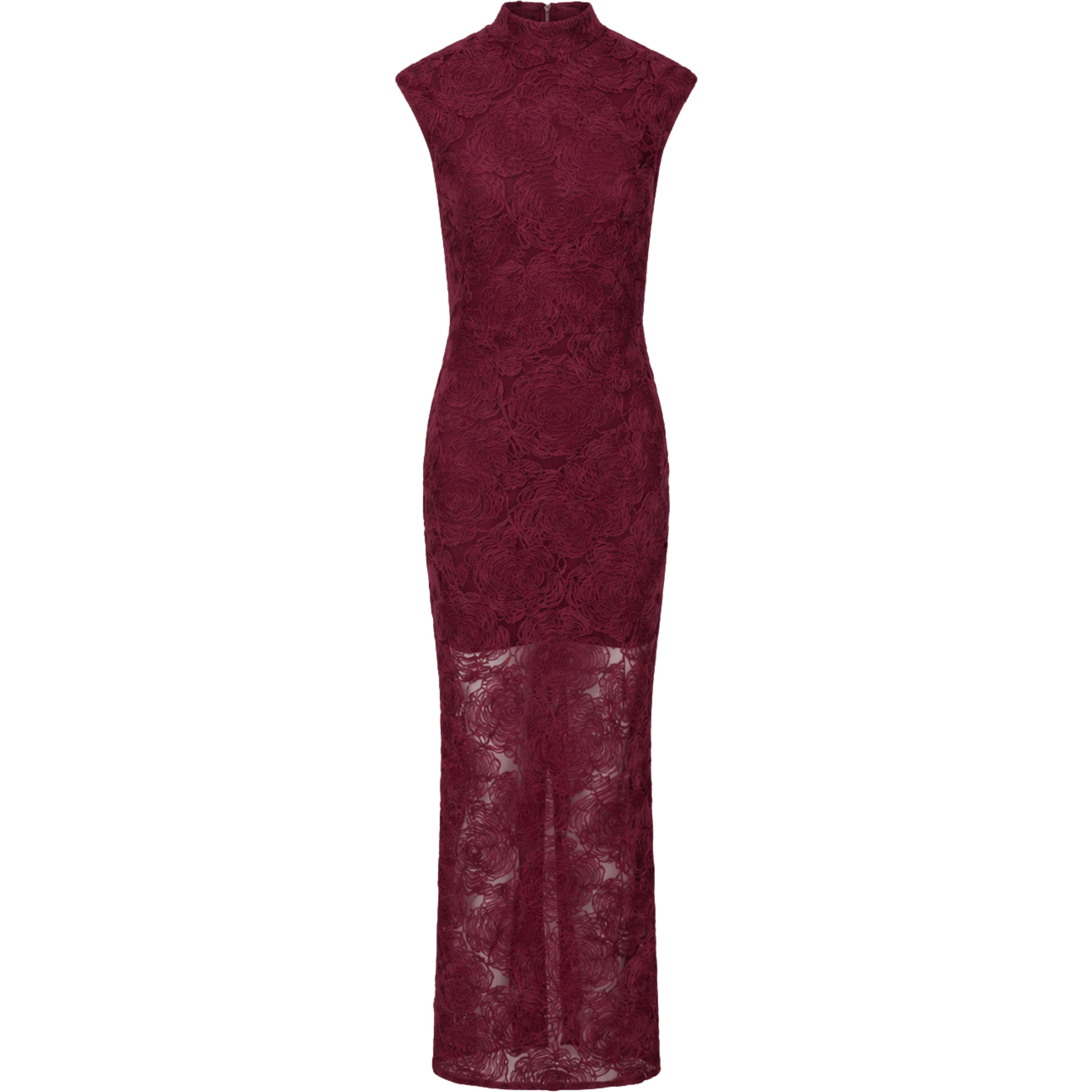 FLOWER MESH MAXI DRESS