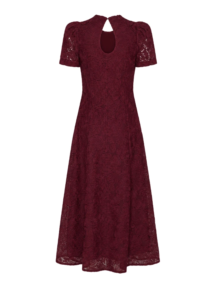 FLOWER MESH FLARED DRESS alternative