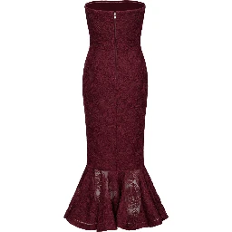 FLOWER MESH FLOUNCE DRESS