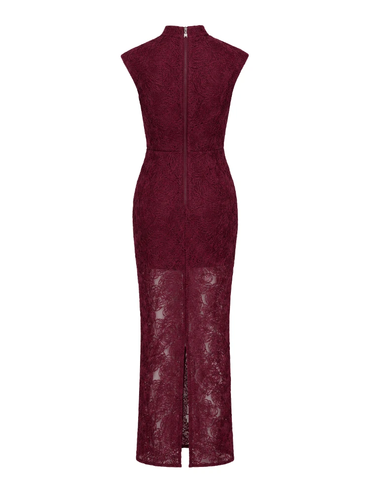 FLOWER MESH MAXI DRESS alternative