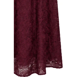 FLOWER MESH FLARED DRESS