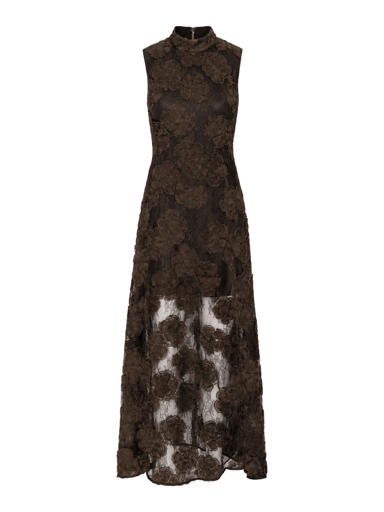 3D FLOWER MAXI DRESS
