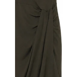 DRAPED SKIRT MIDI DRESS