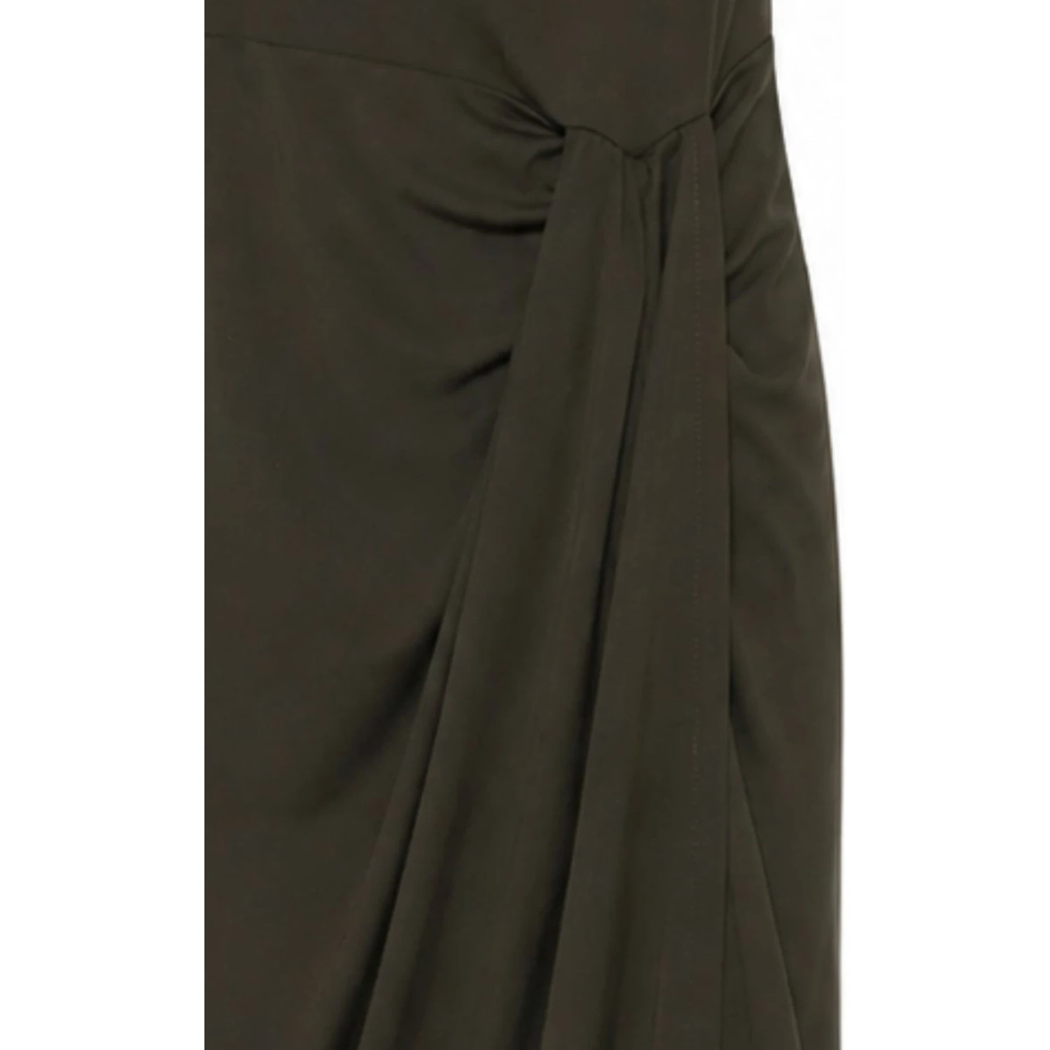 DRAPED SKIRT MIDI DRESS