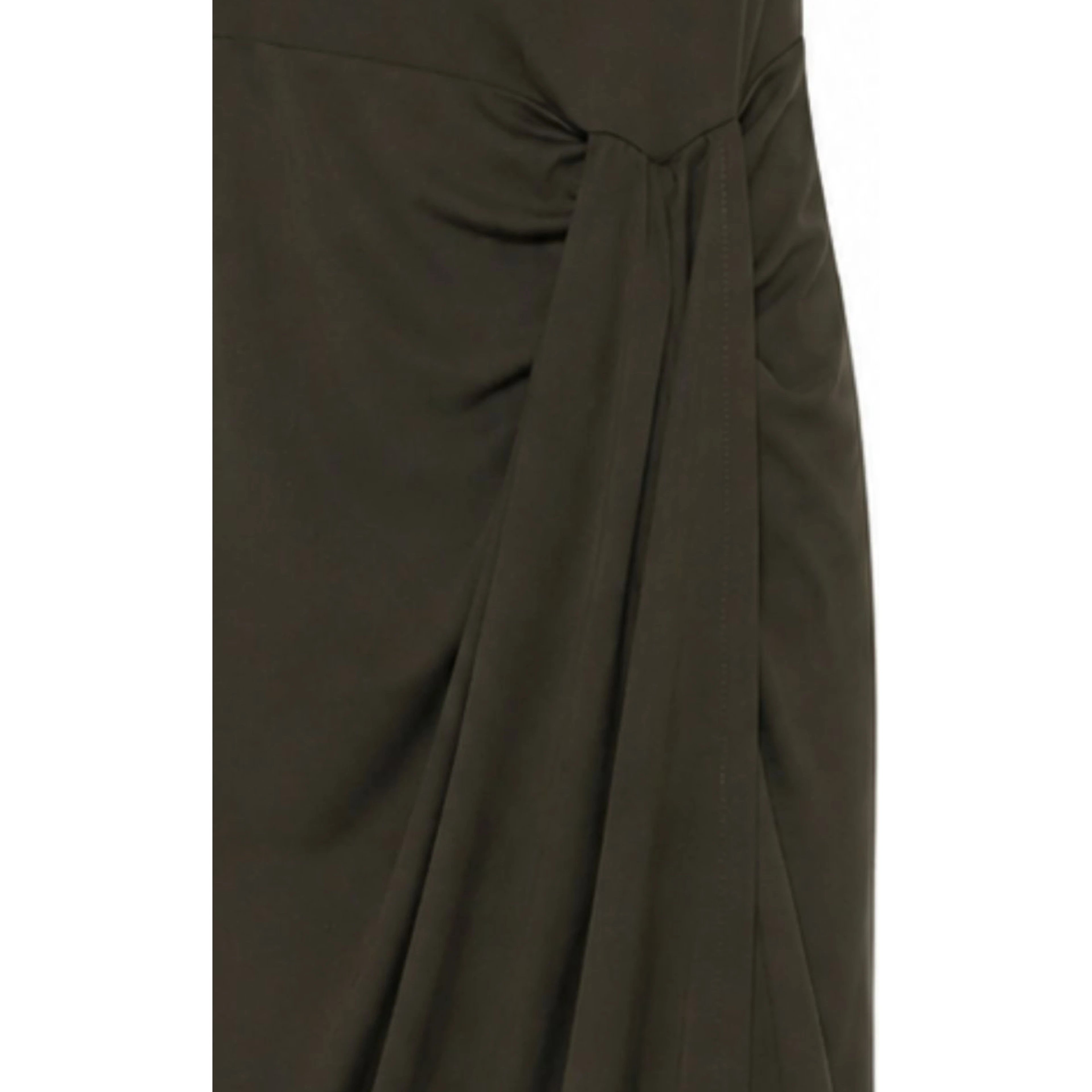 DRAPED SKIRT MIDI DRESS