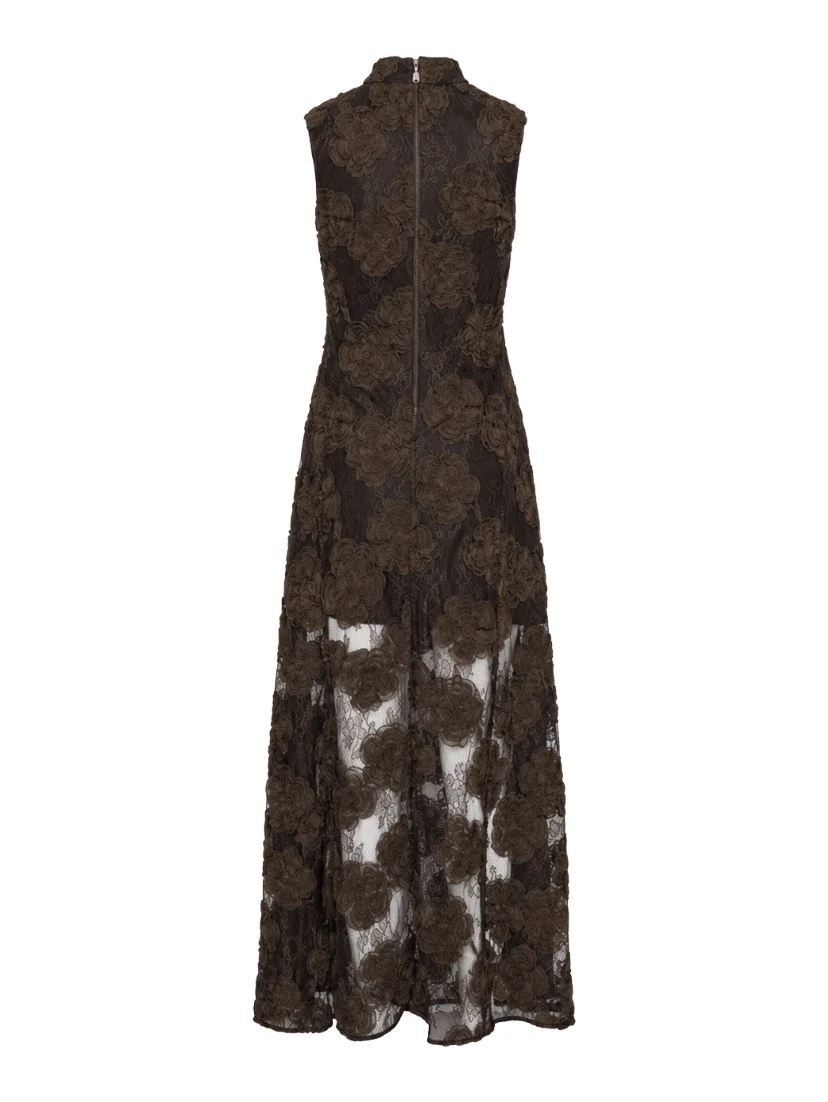 3D FLOWER MAXI DRESS