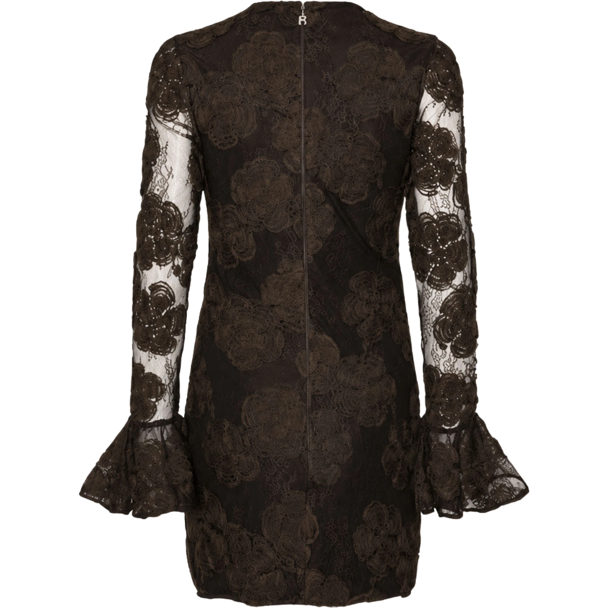3D FLOWER LS MINI DRESS