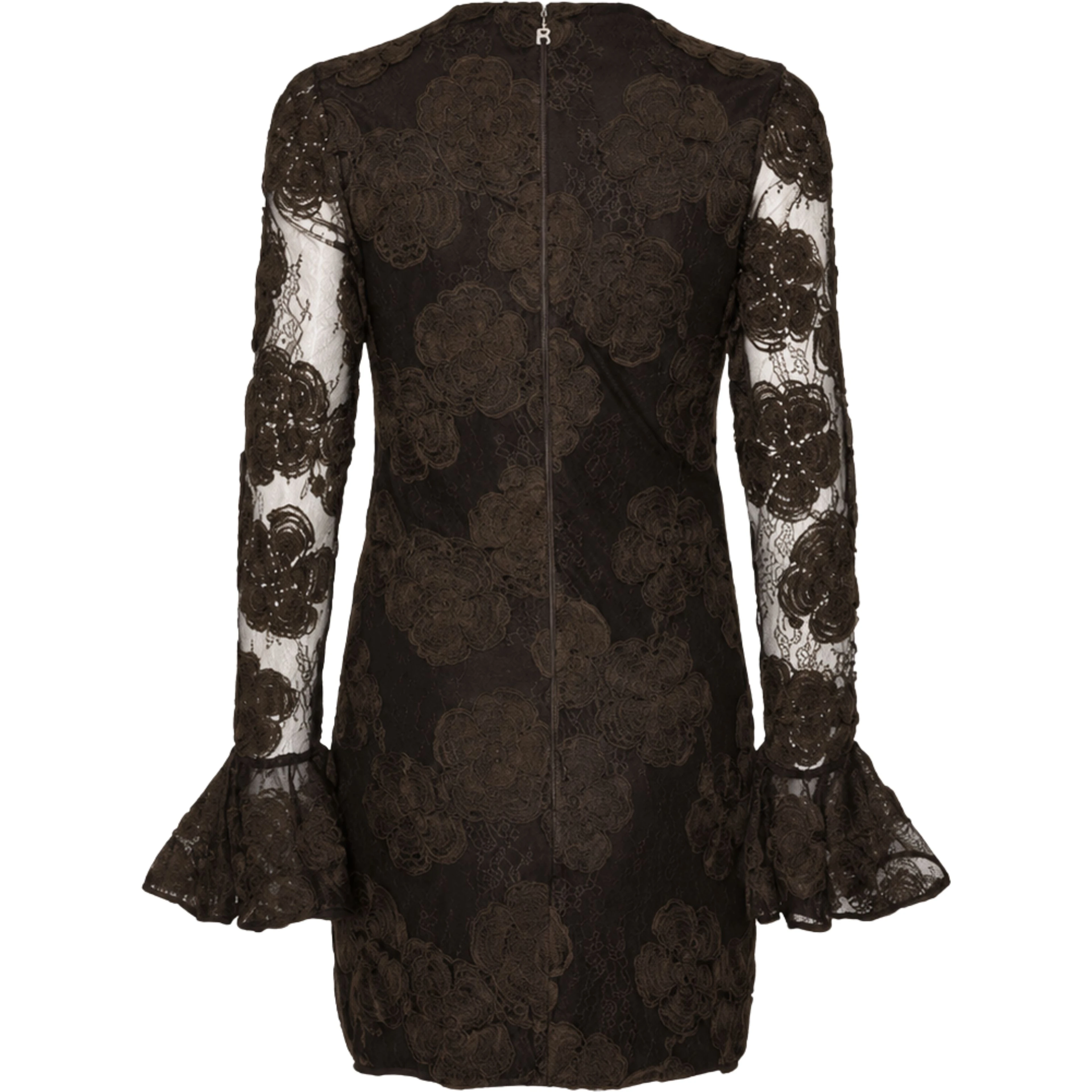 3D FLOWER LS MINI DRESS