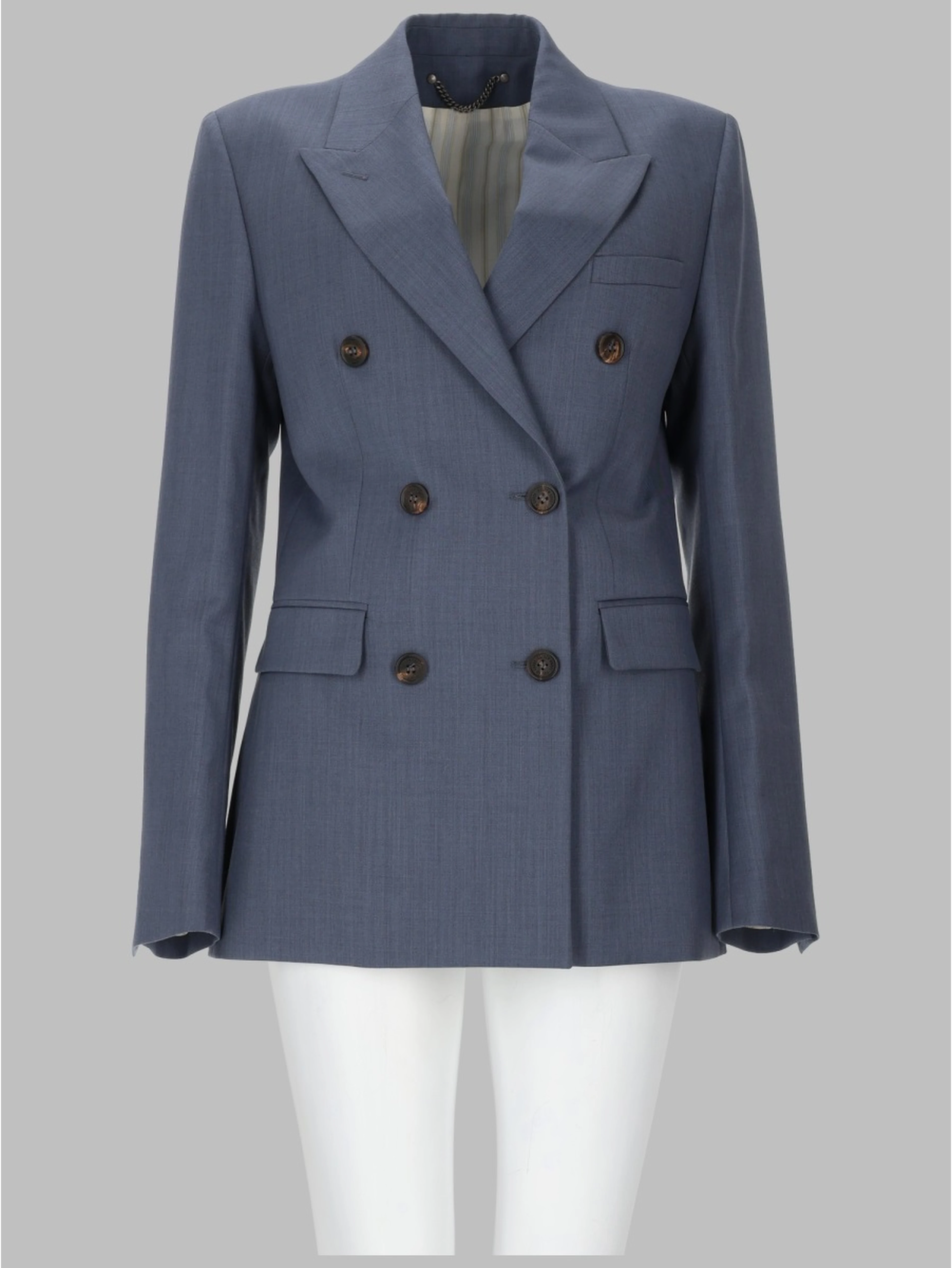baby blue double breasted blazer