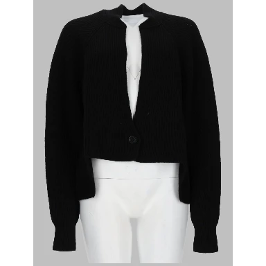 ribbed mini knit cardigan