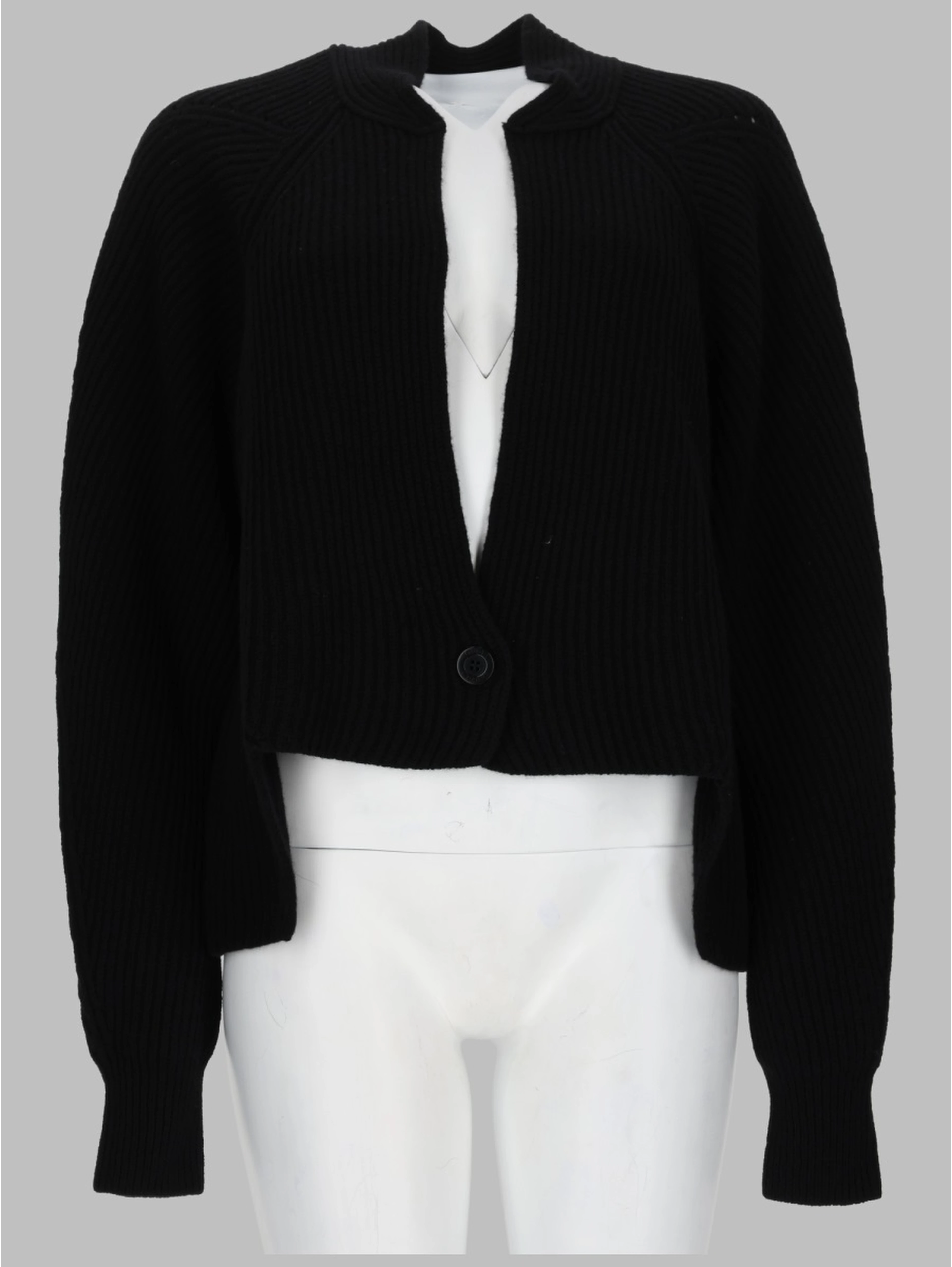 ribbed mini knit cardigan