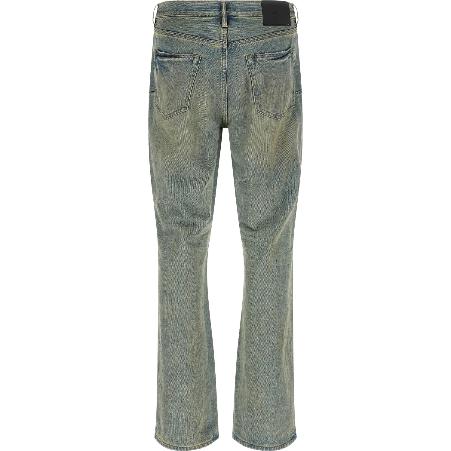 Blue Cotton Flared Jeans