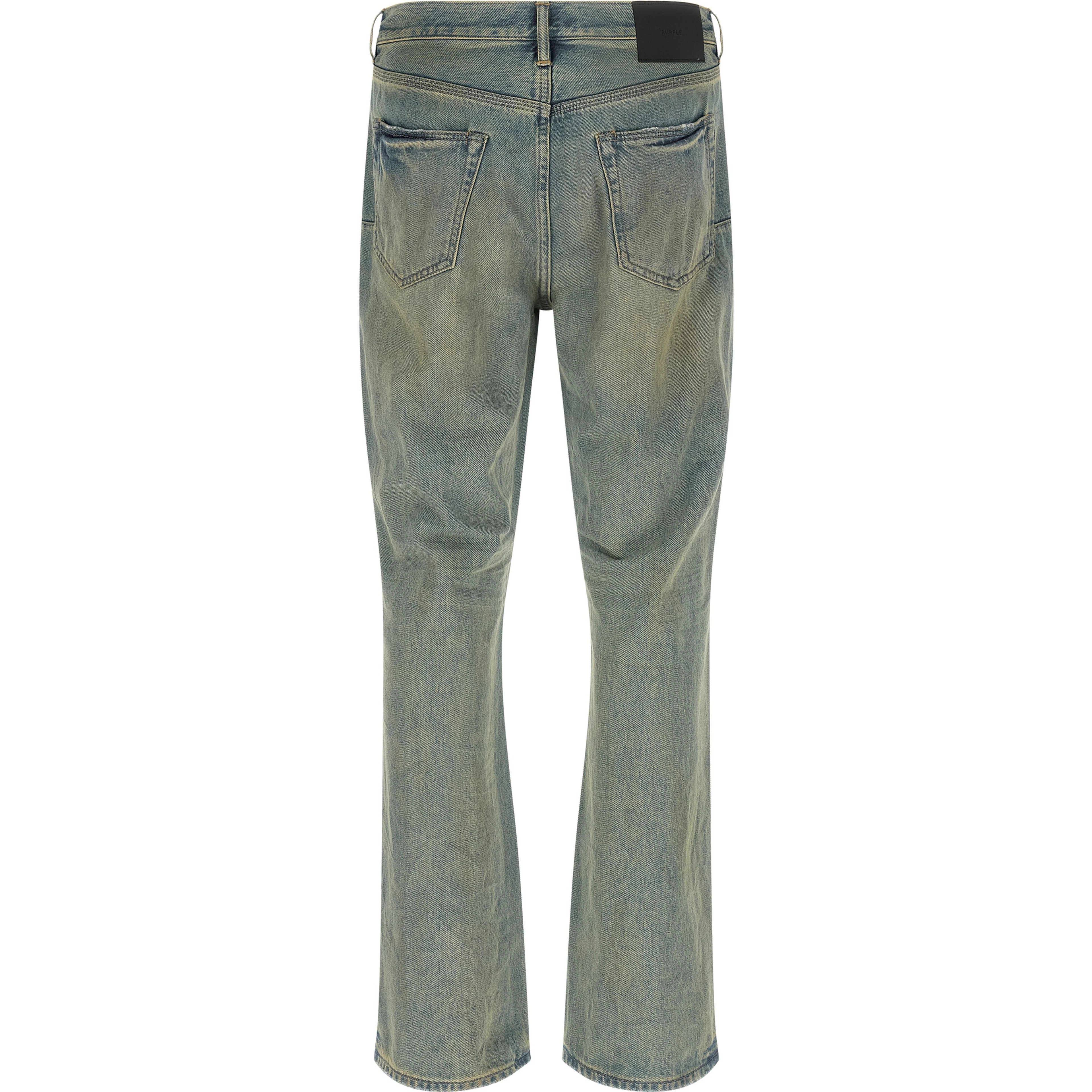 Blue Cotton Flared Jeans