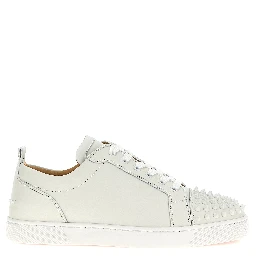 White Calfskin Low Top Sneakers
