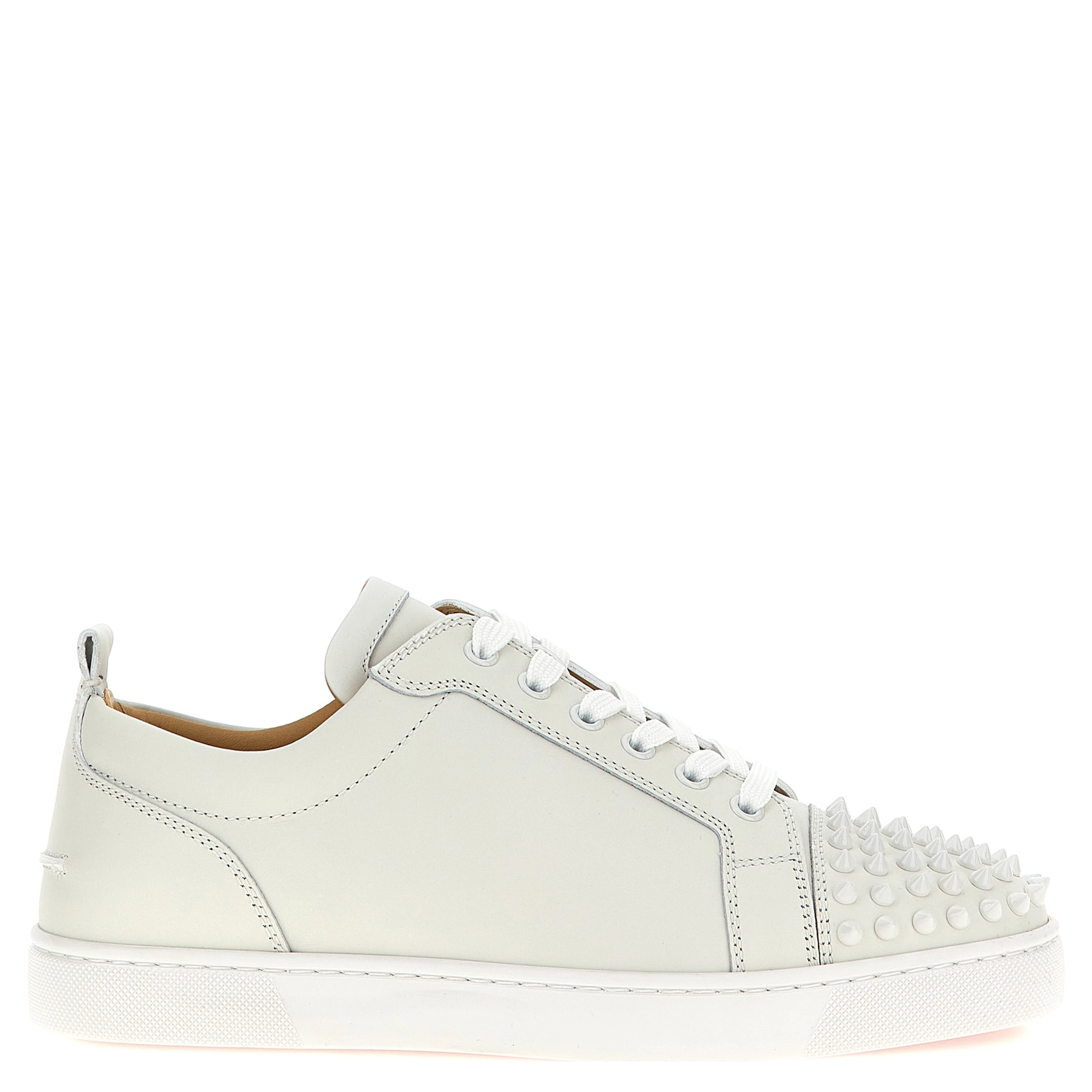 White Calfskin Low Top Sneakers
