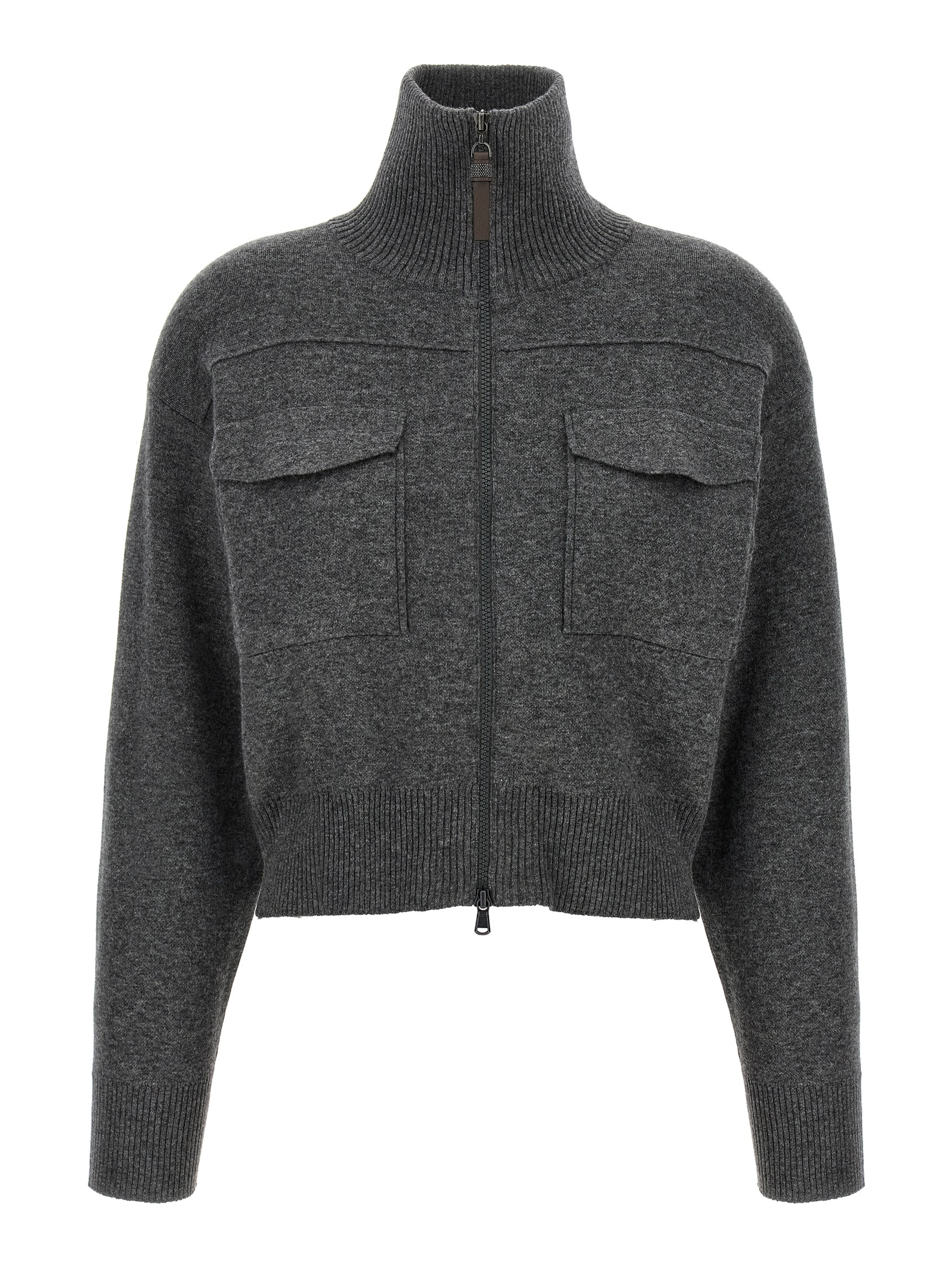 Gray Cashmere Cardigan