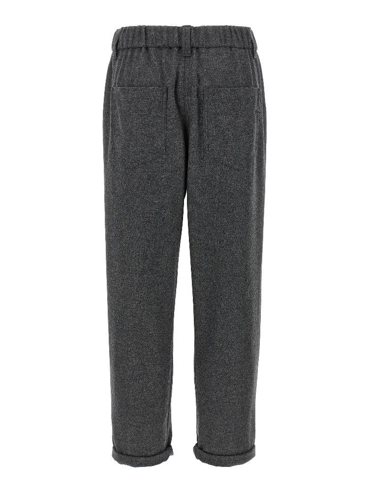 Gray Virgin Wool Casual Pants alternative