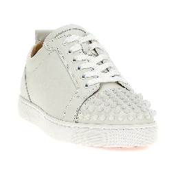 White Calfskin Low Top Sneakers