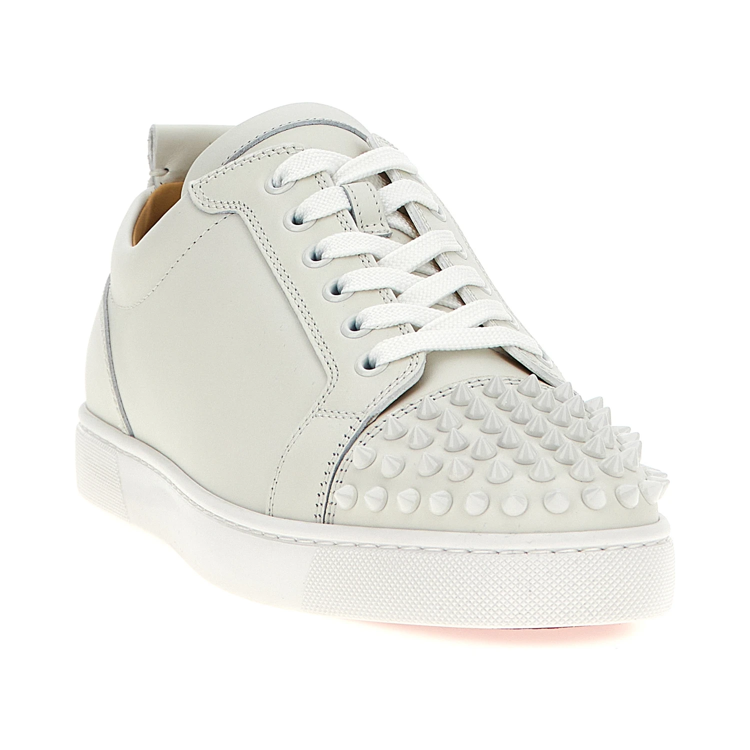 White Calfskin Low Top Sneakers