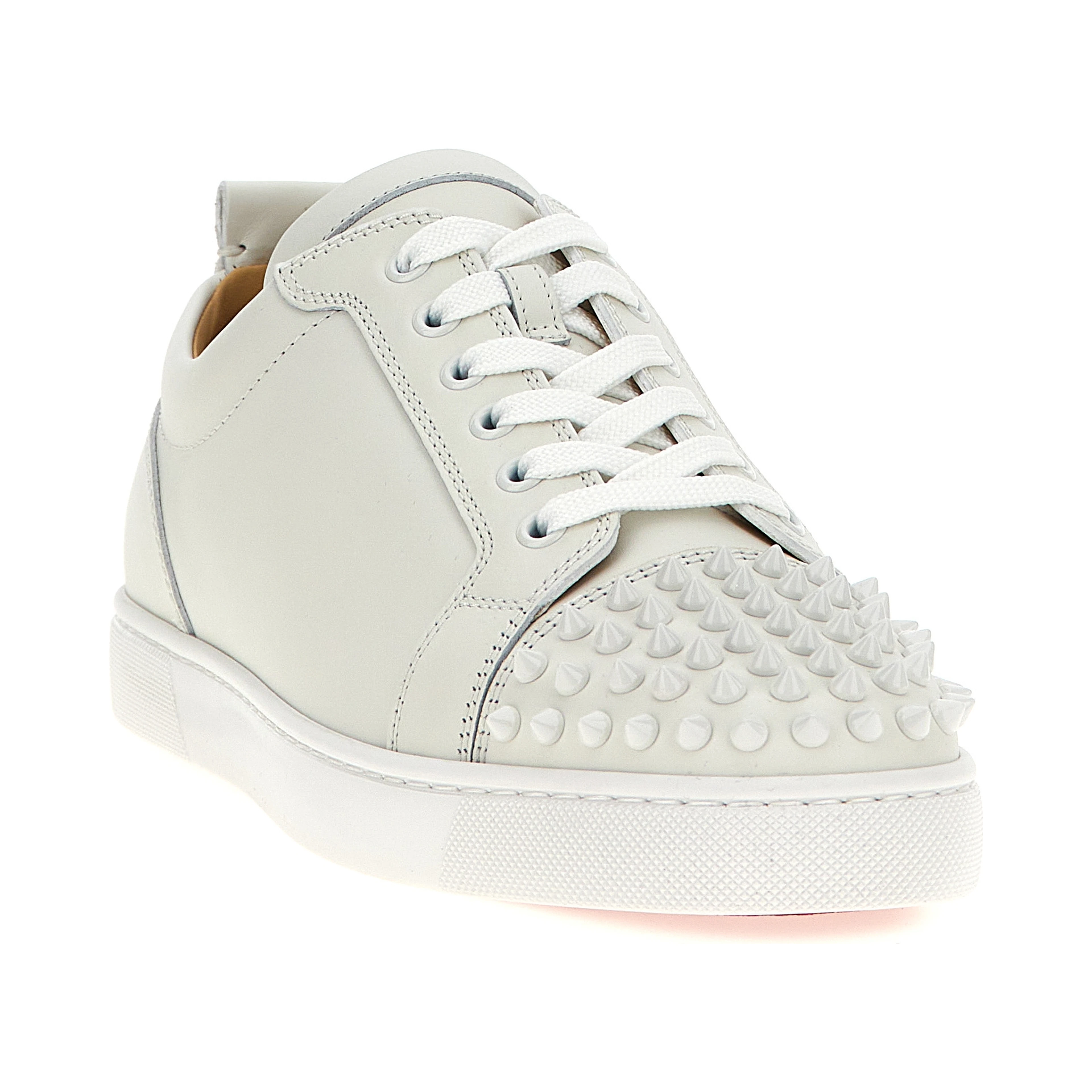 White Calfskin Low Top Sneakers