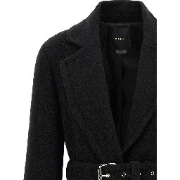 Black Polyester Coat