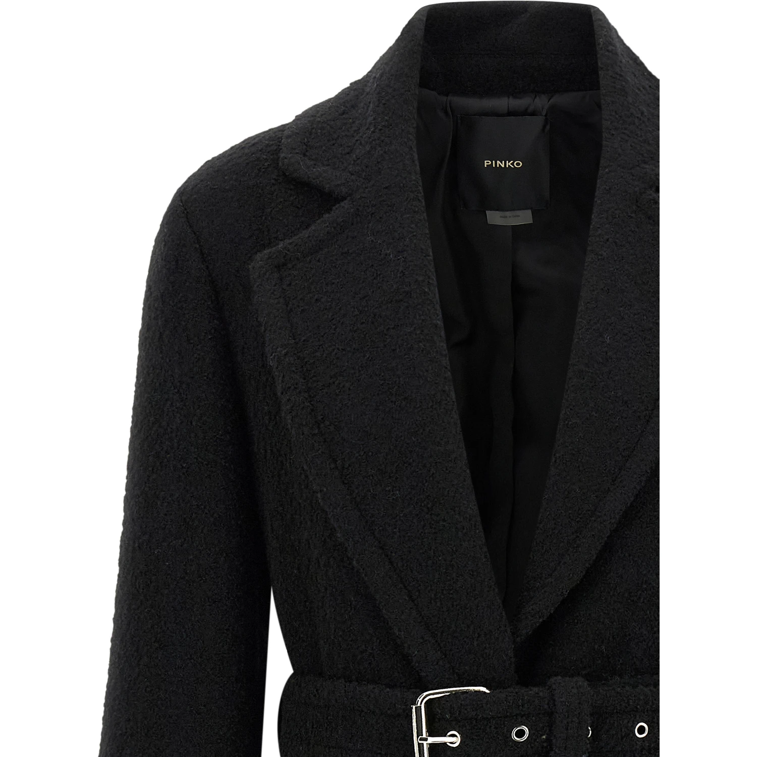 Black Polyester Coat