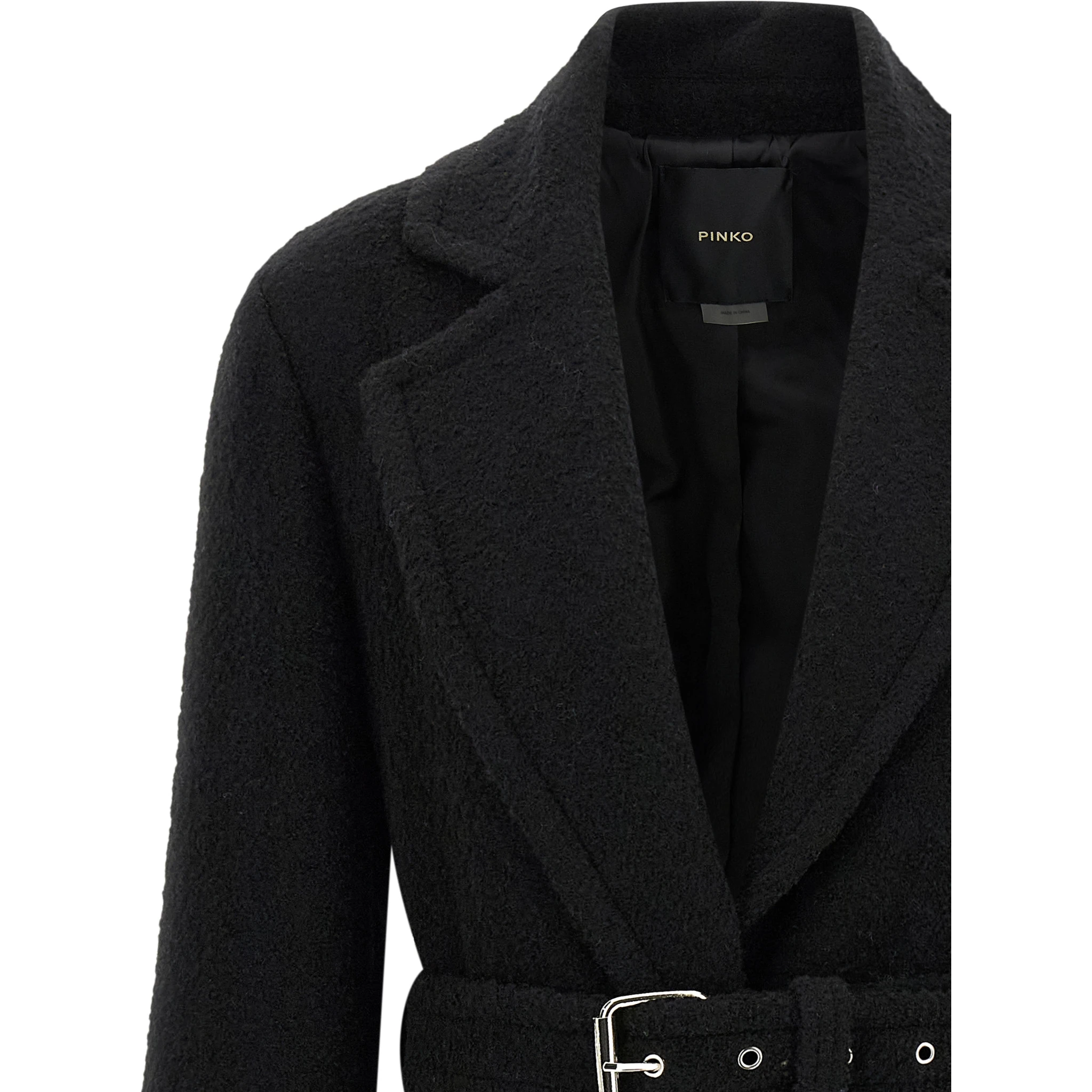 Black Polyester Coat