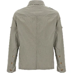 Bicolor Cotton Shell Jacket