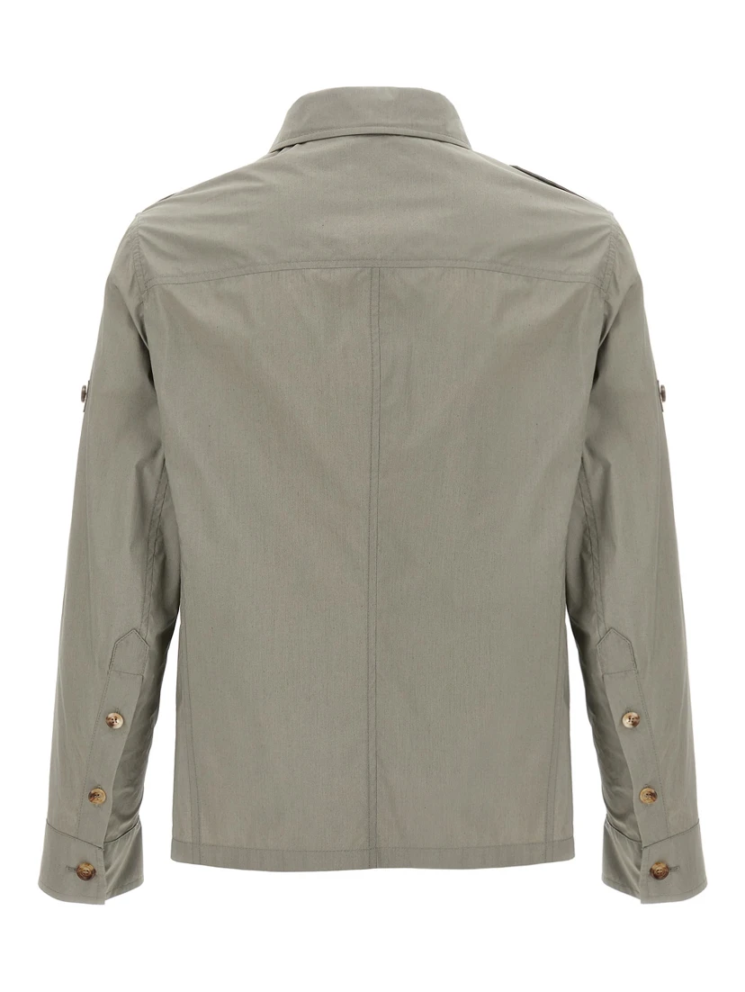 Bicolor Cotton Shell Jacket