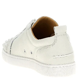 White Calfskin Low Top Sneakers