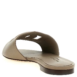 Gray Calfskin Slides