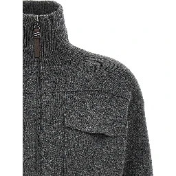 Gray Cashmere Cardigan