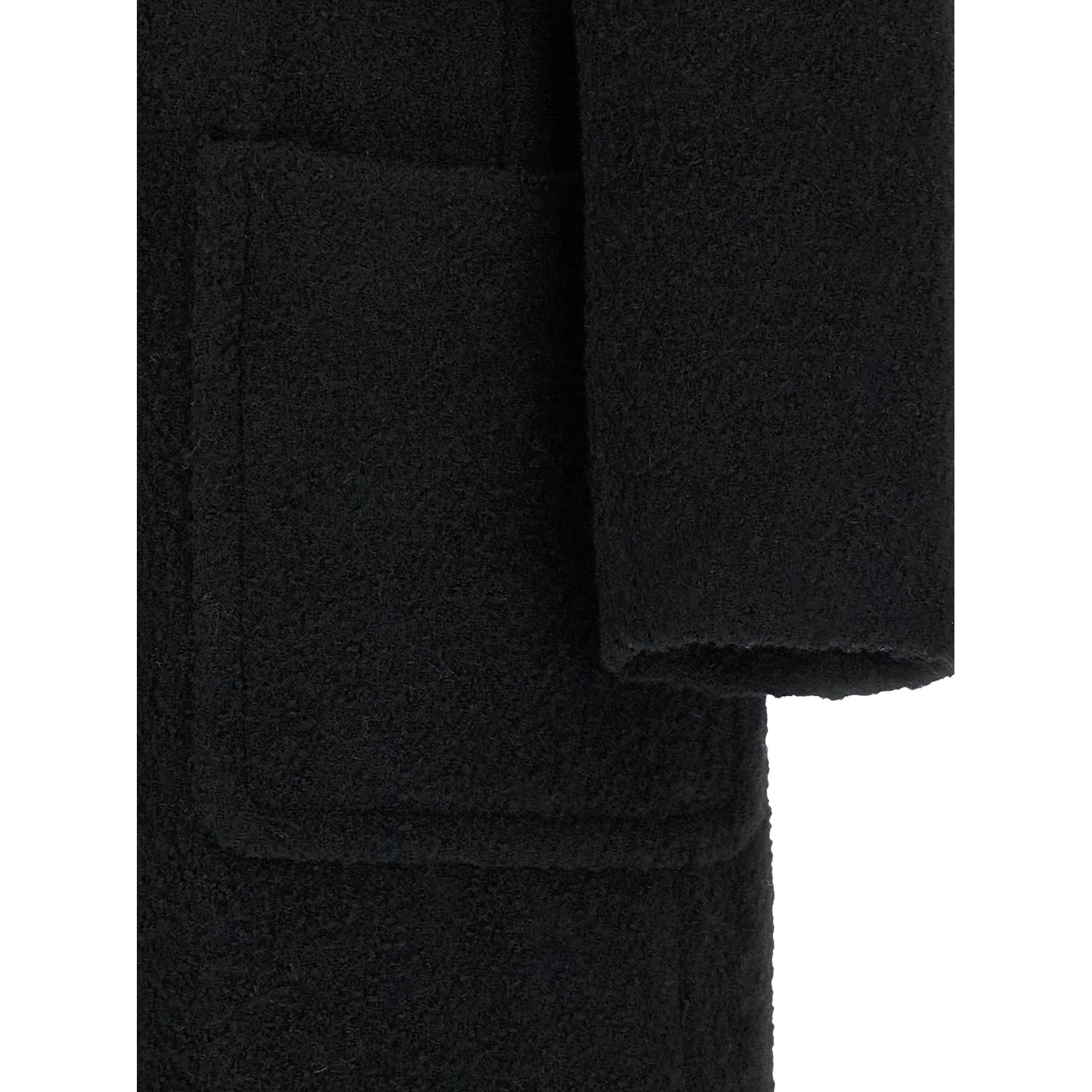 Black Polyester Coat