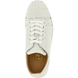 White Calfskin Low Top Sneakers