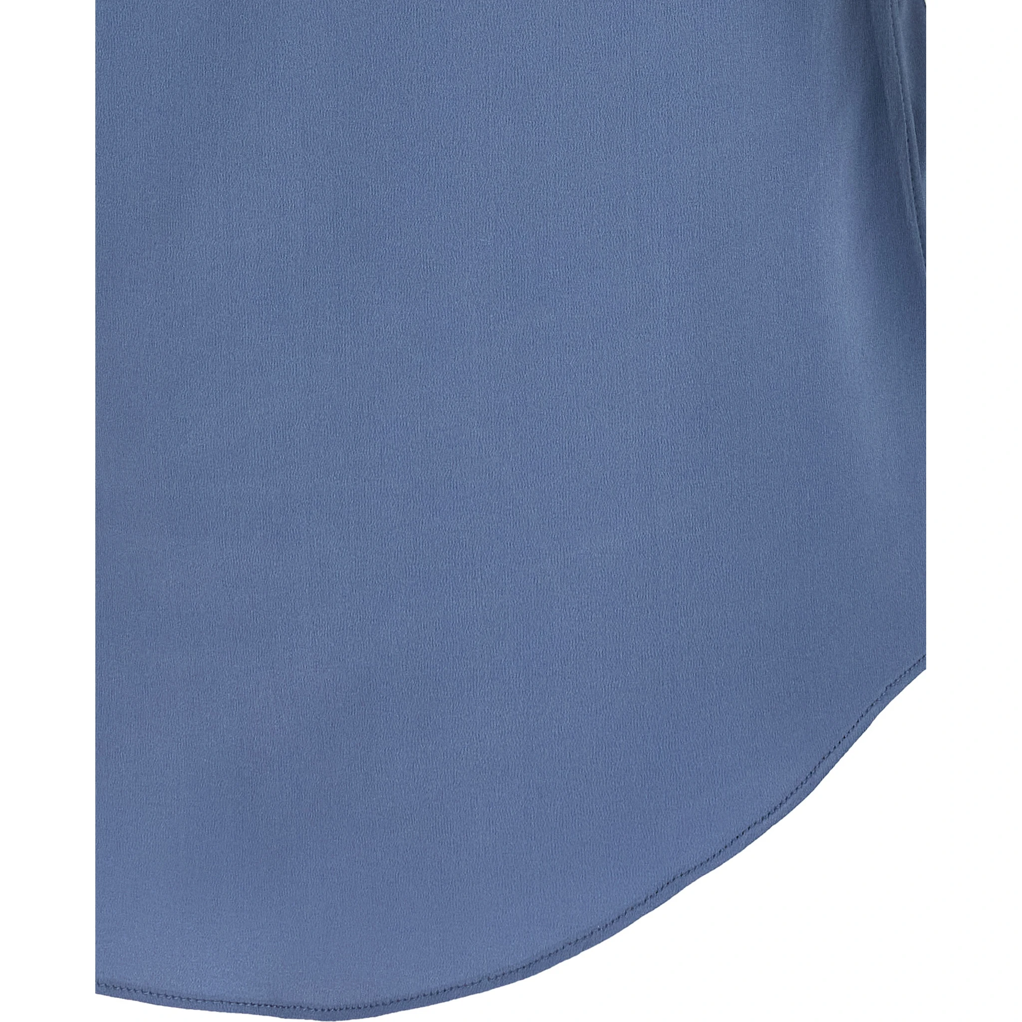 Blue Silk Sleeveles T-Shirt