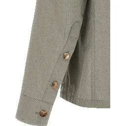 Bicolor Cotton Shell Jacket
