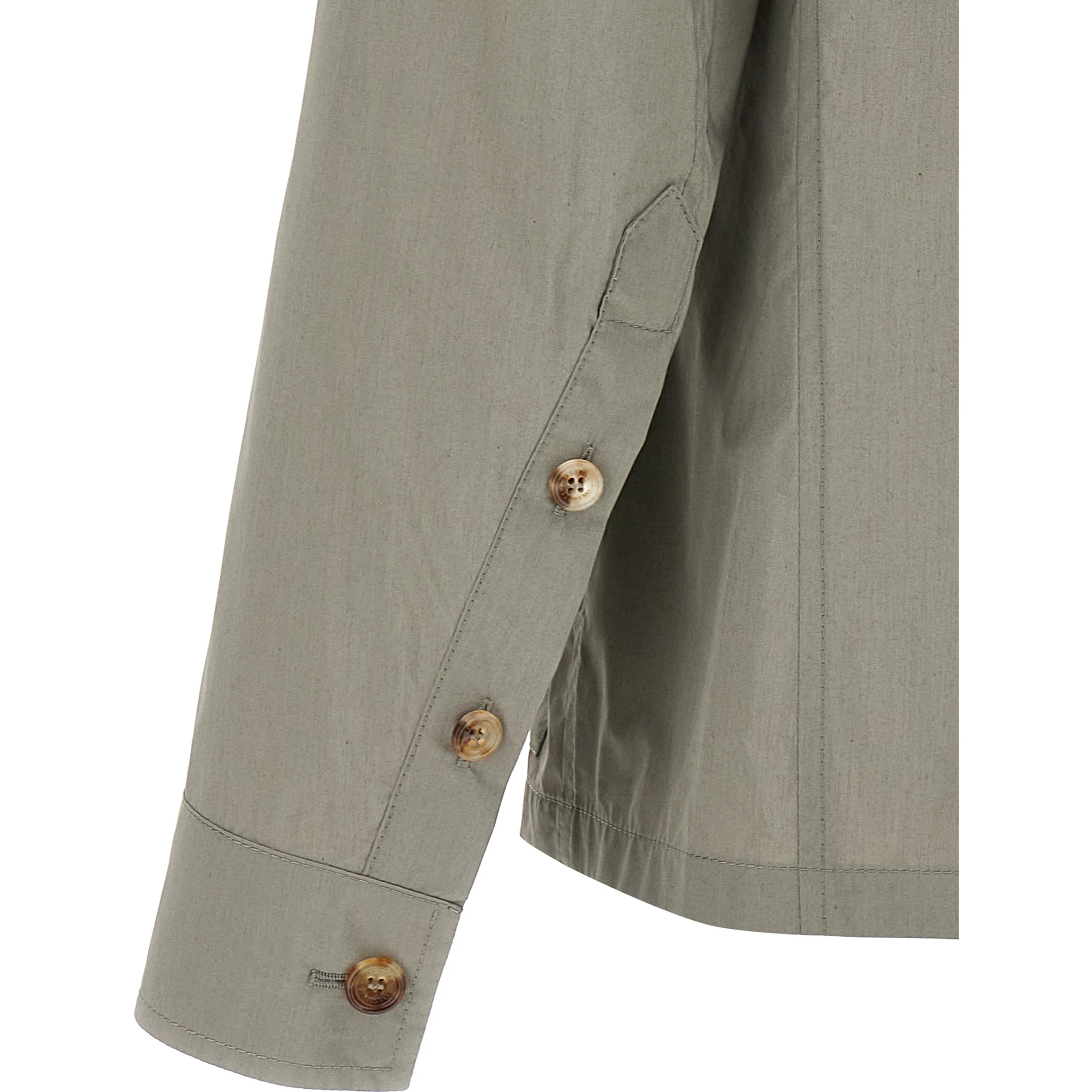 Bicolor Cotton Shell Jacket