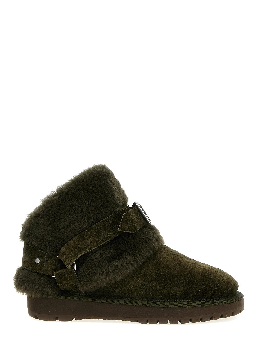 Bicolor Leather Ankle Boots