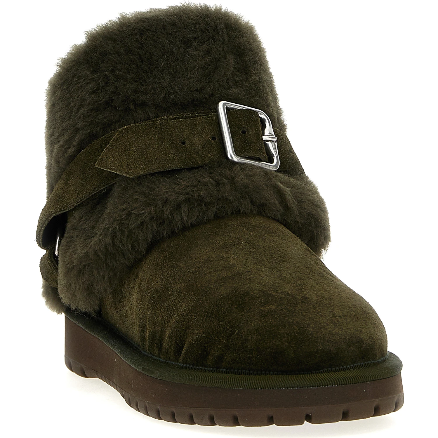 Bicolor Leather Ankle Boots
