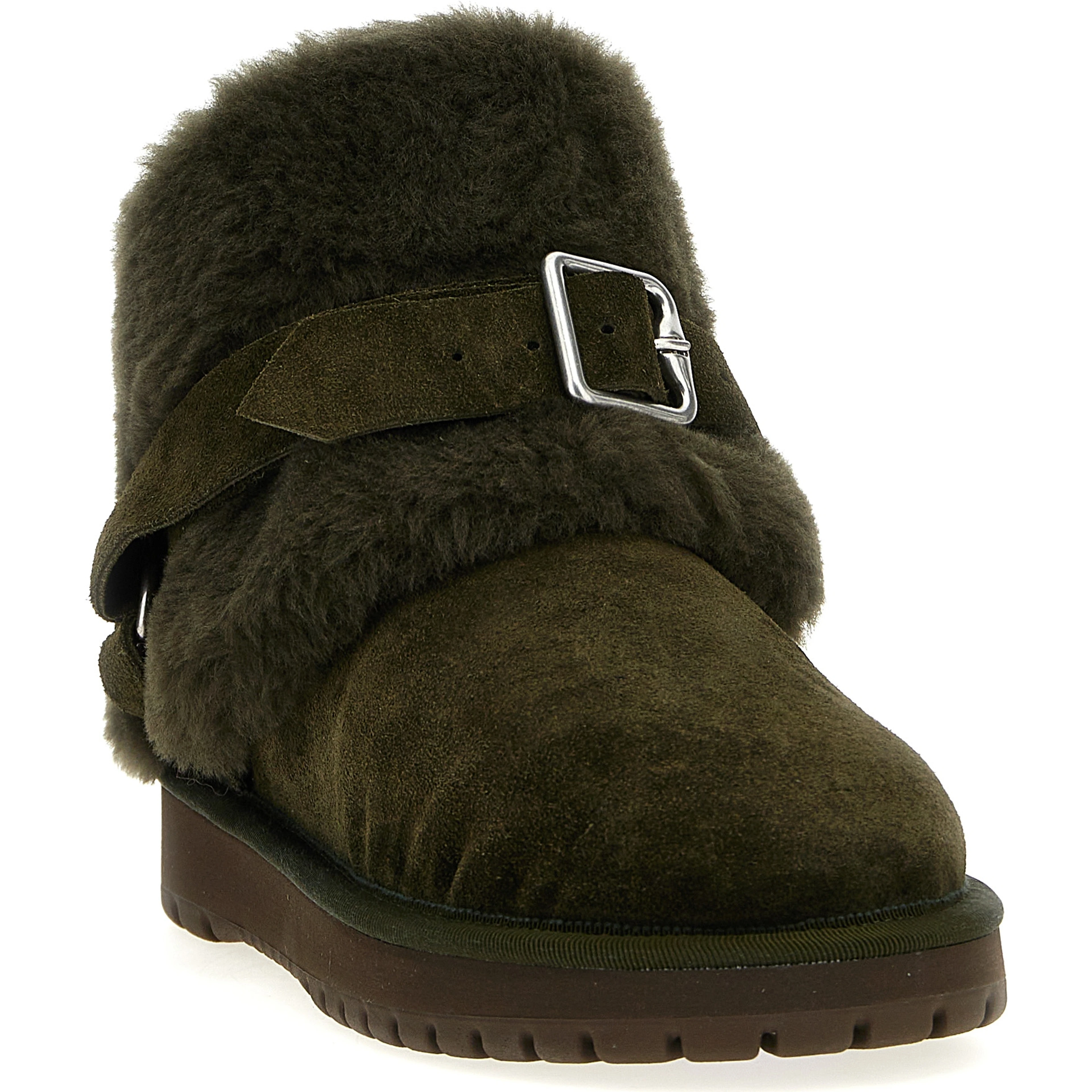 Bicolor Leather Ankle Boots
