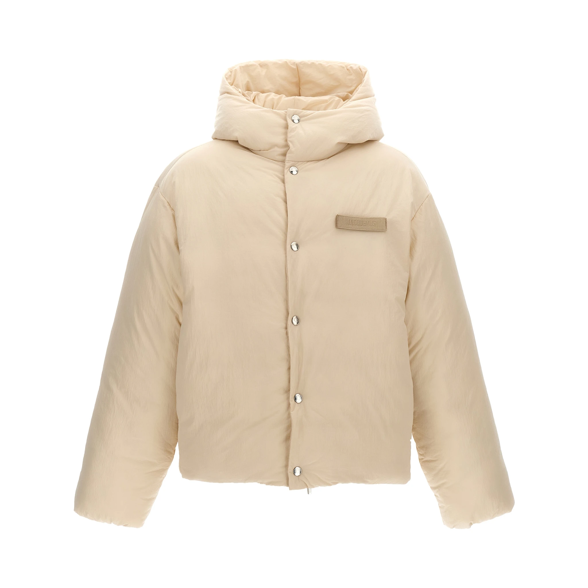 White Polyamide Full-Length Jacket