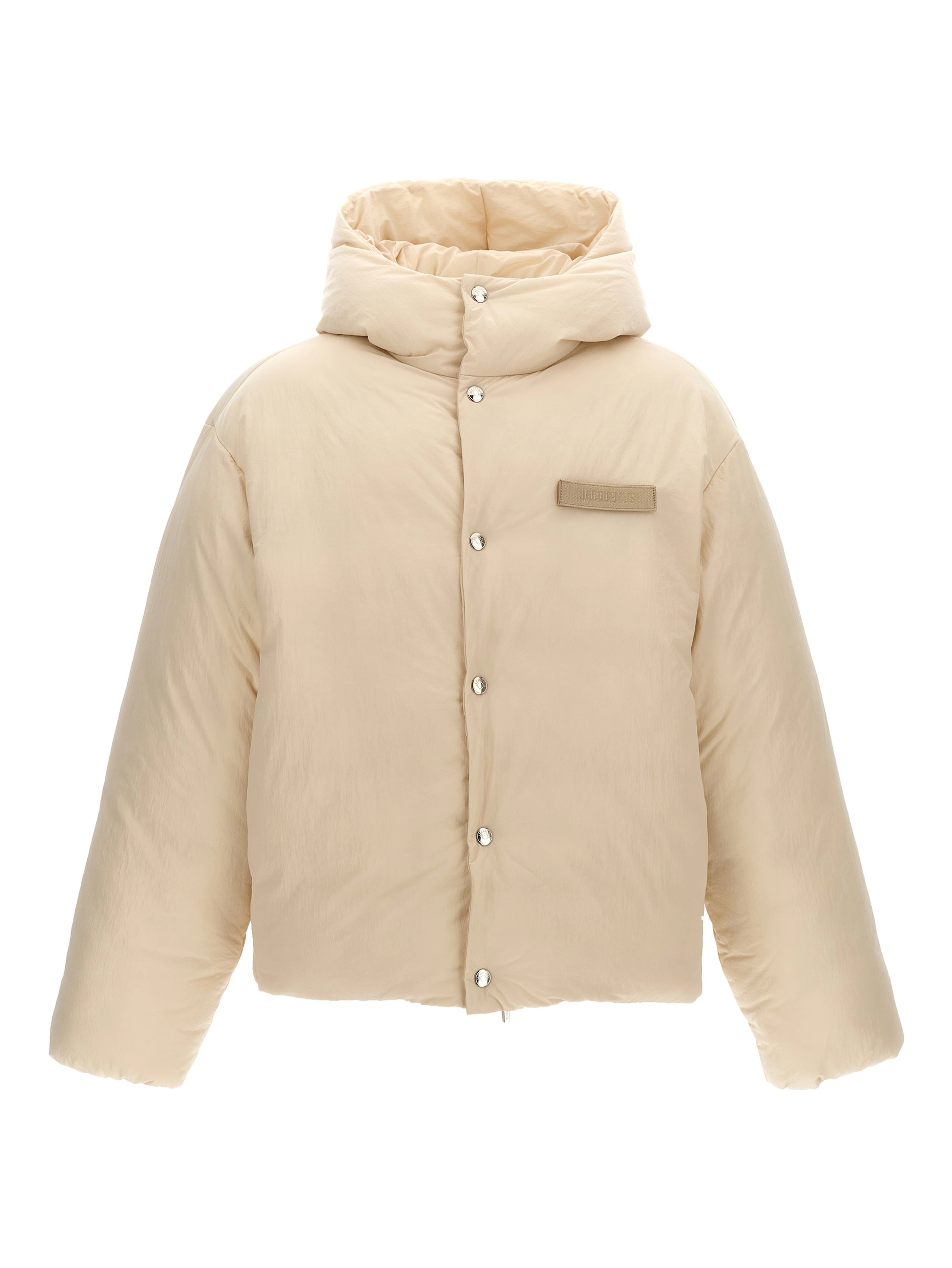 White Polyamide Full-Length Jacket