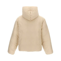 White Polyamide Full-Length Jacket