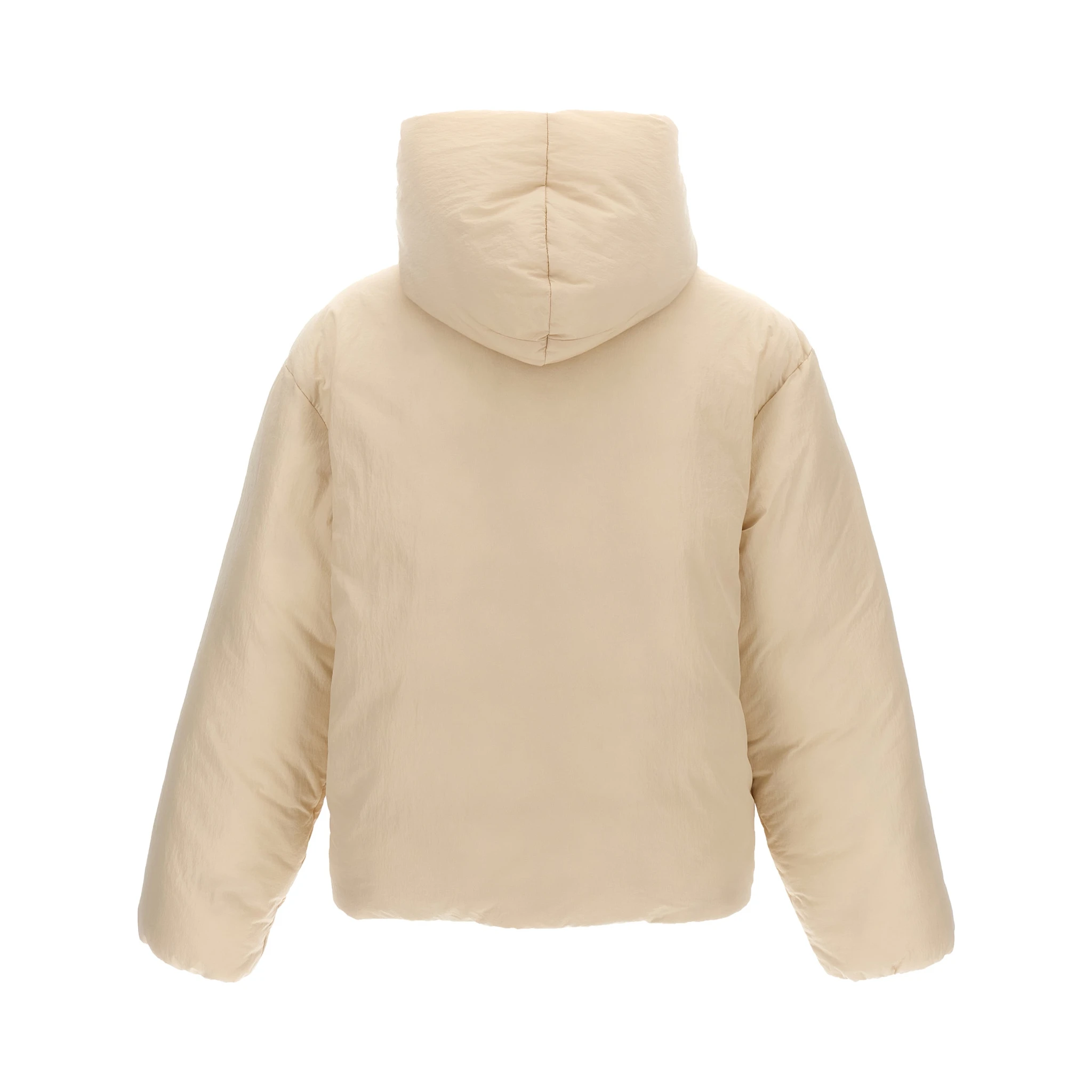 White Polyamide Full-Length Jacket