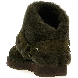Bicolor Leather Ankle Boots