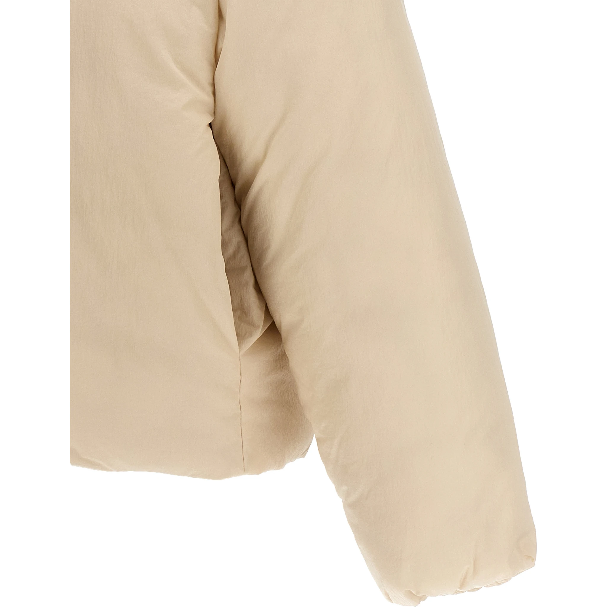 White Polyamide Full-Length Jacket